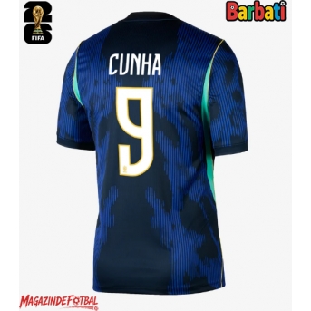 Brazilia Matheus Cunha #9 Tricou Fotbal Replică Mondial 2026 Barbati Deplasare